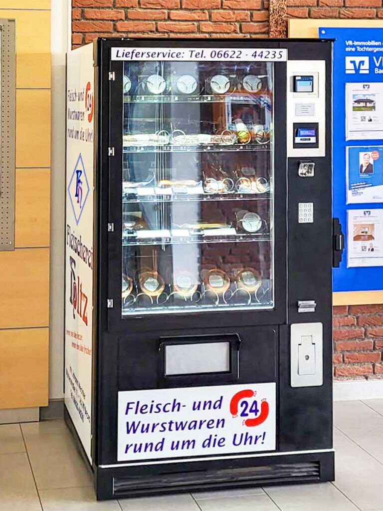 Wurstautomat der Fleischerei Holtz in Heinebach