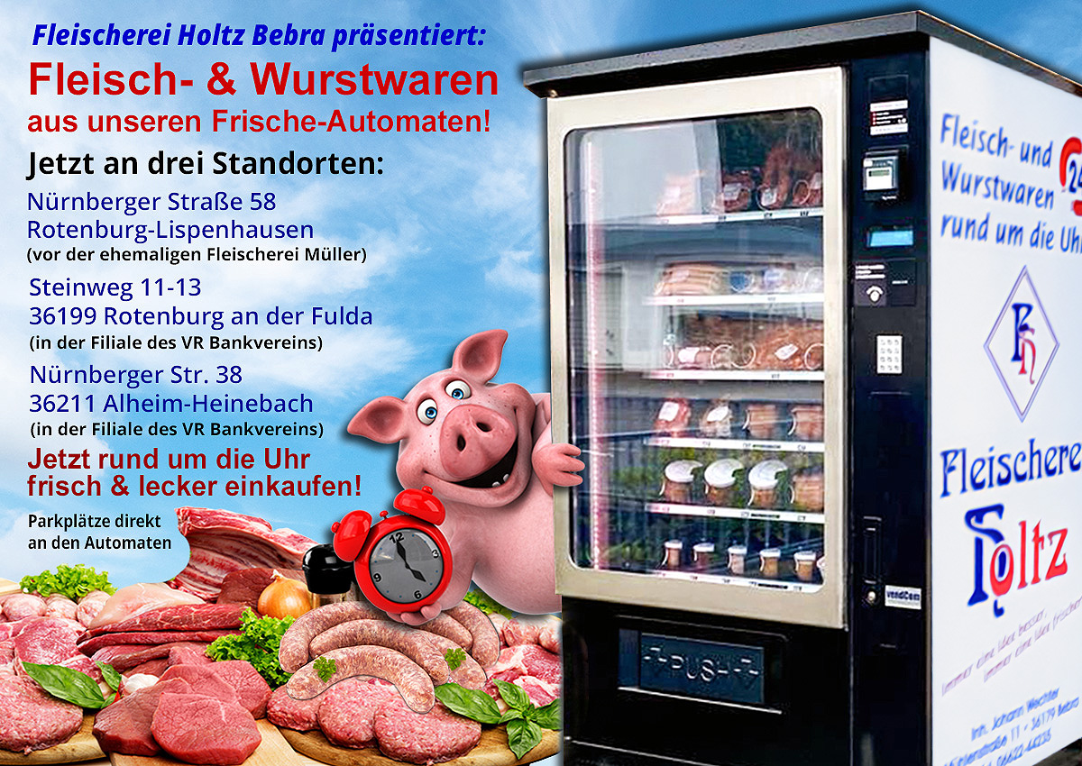 Wurstautomaten der Fleischerei Holtz